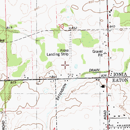 Topographic Map of Airbatco Field, MI