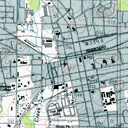 Topographic Map of Central Baptist Church, AL