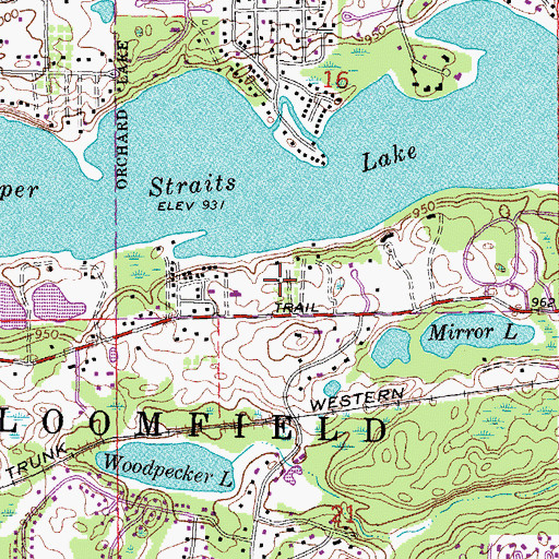Topographic Map of McPhail Heliport, MI