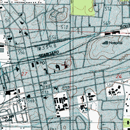 Topographic Map of Central Elementary School, AL