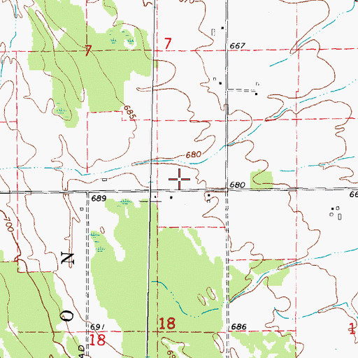 Topographic Map of Ludington Airport (historical), MI