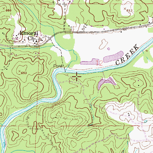 Topographic Map of Choccolocco Mills (historical), AL