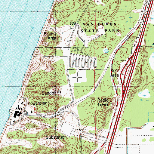 Topographic Map of Consumers Power Company Heliport, MI