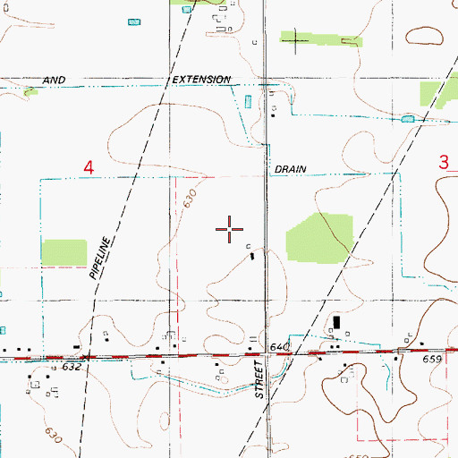 Topographic Map of Trowbridge Farms Airport (historical), MI