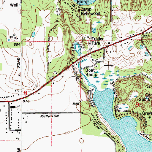 Topographic Map of Baldwin Lake Heliport, MI