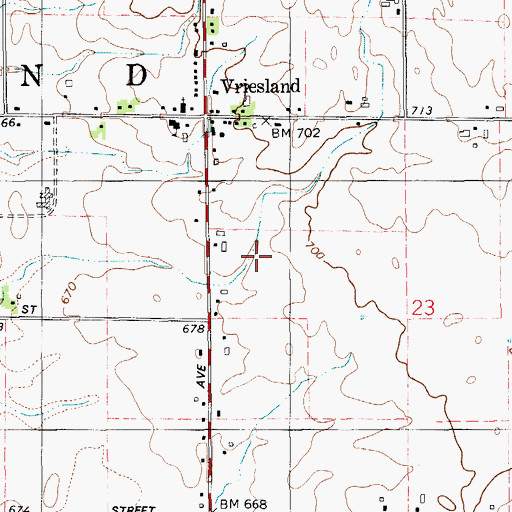 Topographic Map of J P's Field, MI