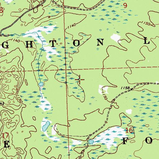 Topographic Map of Houghton Lake State Forest, MI