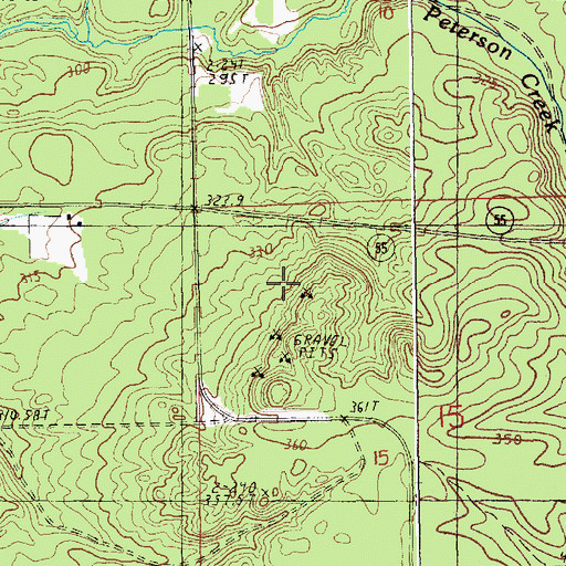 Topographic Map of Pine River Experimental Forest, MI