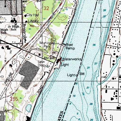 Topographic Map of Stag Island Upper Light, MI