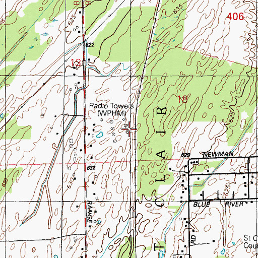 Topographic Map of WTTH, MI