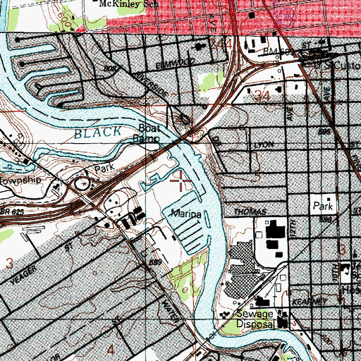 Topographic Map of Cameron Marina Incorporated, MI