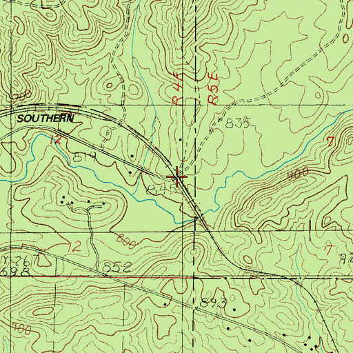 Topographic Map of Elbon (historical), AL