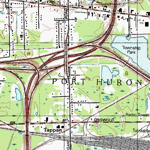 Topographic Map of Adventist School, MI