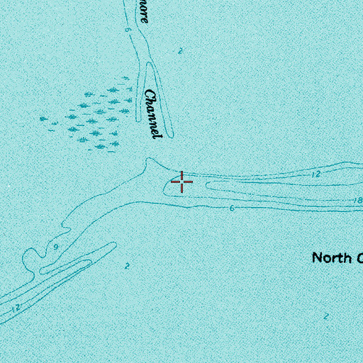 Topographic Map of North Channel Saint Clair River, MI