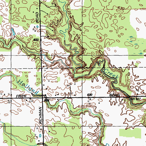 Topographic Map of Alpine Drain, MI