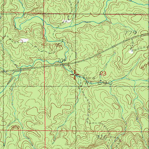 Topographic Map of First Baptist Church, AL