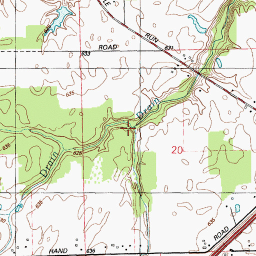 Topographic Map of Mackley Drain, MI