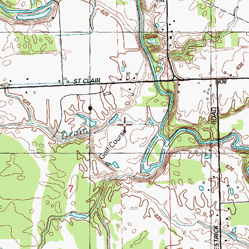 Topographic Map of Eschenburg Drain, MI