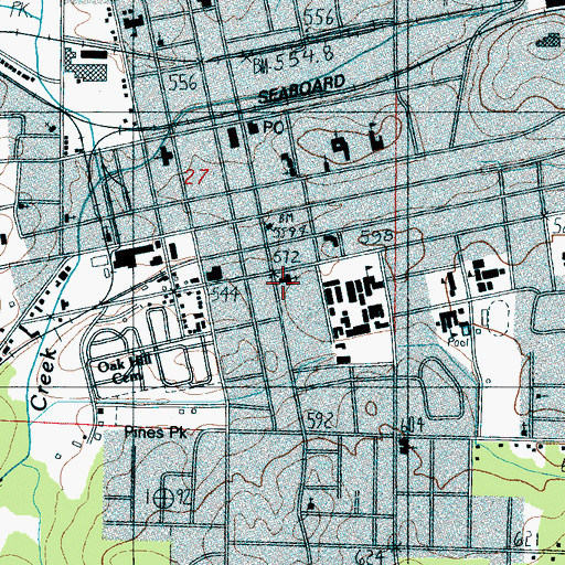 Topographic Map of First United Methodist Church, AL