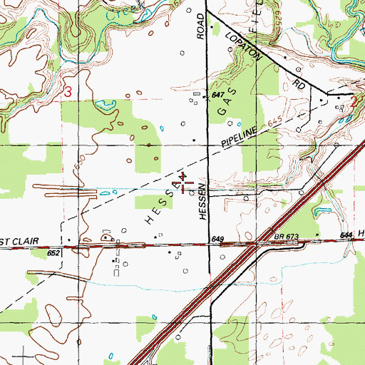 Topographic Map of Robertson Field, MI