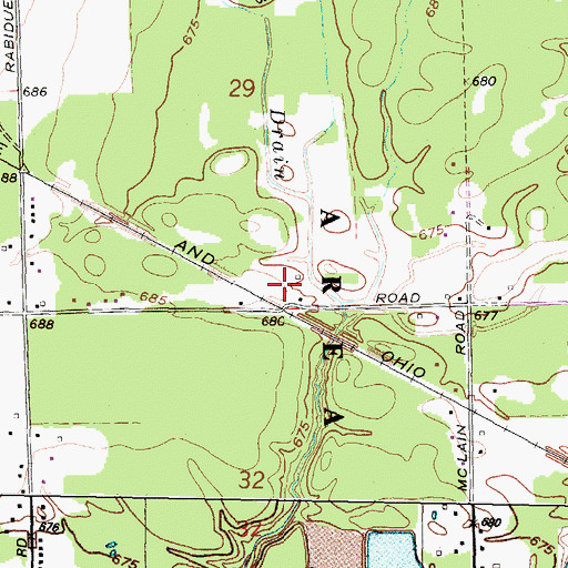 Topographic Map of BPS Heliport, MI