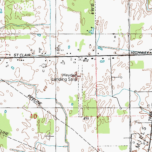 Topographic Map of David's Landing, MI