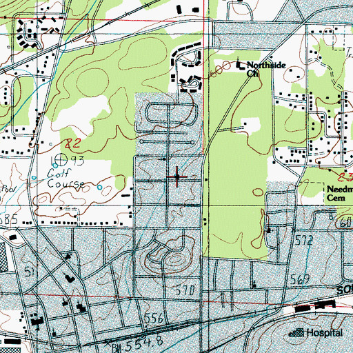 Topographic Map of First United Pentecostal Church, AL