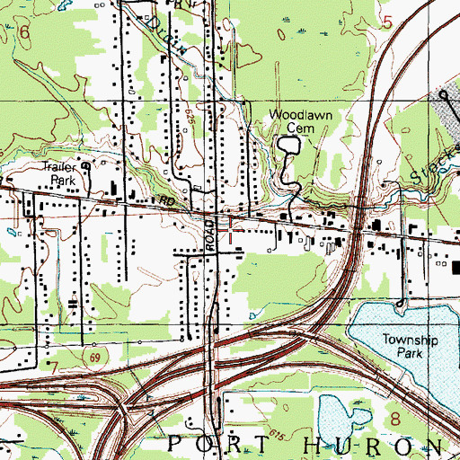 Topographic Map of Allendale School (historical), MI