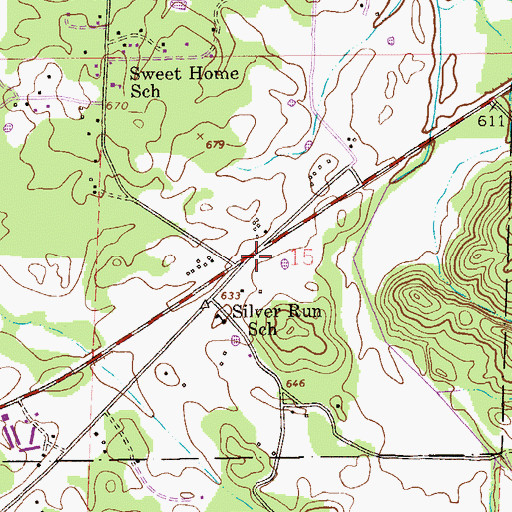 Topographic Map of Ganaway Gin (historical), AL