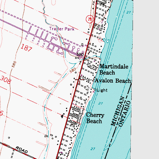 Topographic Map of Avalon Beach, MI