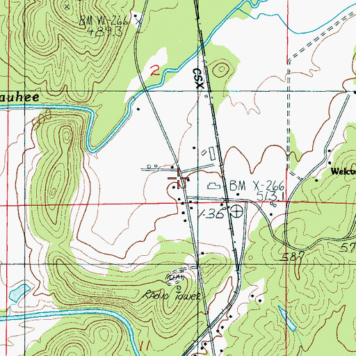 Topographic Map of Gascot, AL