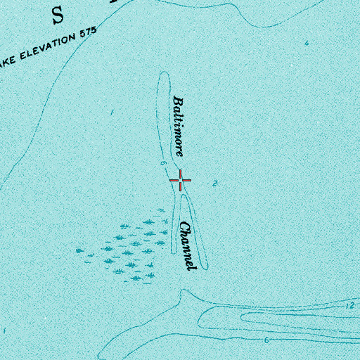 Topographic Map of Baltimore Channel, MI