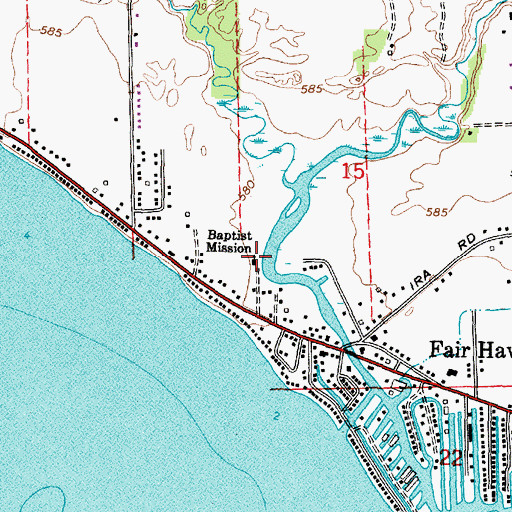 Topographic Map of Baptist Mission, MI