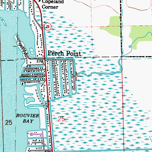 Topographic Map of Beaubien Creek, MI