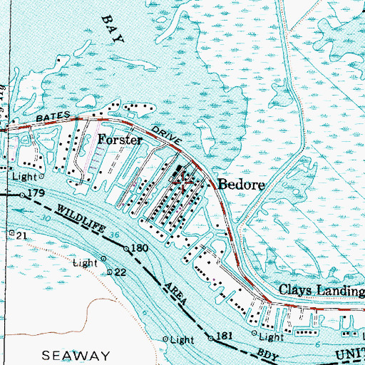 Topographic Map of Bedore, MI