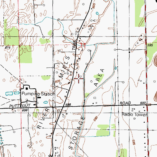 Topographic Map of Belle River Mills Gas Storage Area, MI