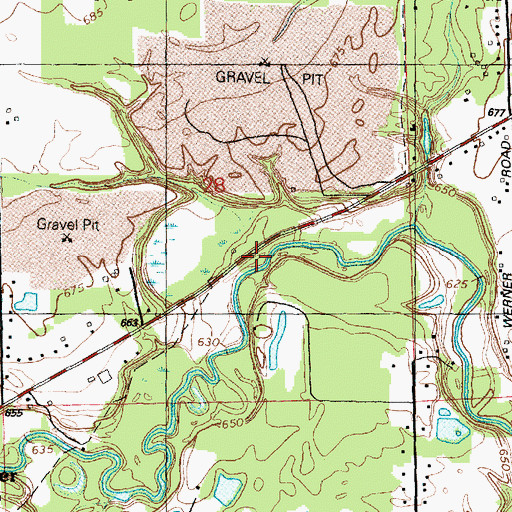 Topographic Map of Belle River Park, MI