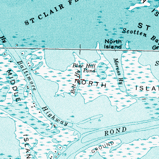 Topographic Map of Belt Highway, MI