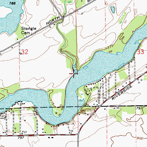 Topographic Map of Black Run, MI