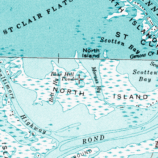 Topographic Map of Blue Hill Pond, MI