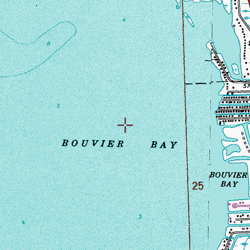 Topographic Map of Bouvier Bay, MI