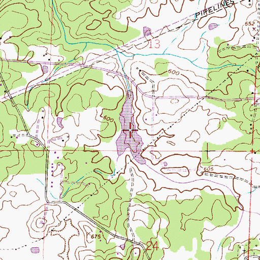 Topographic Map of Grants Pond, AL