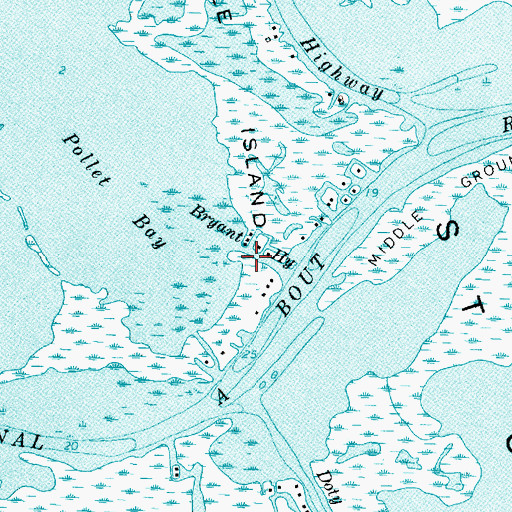 Topographic Map of Bryant Highway, MI