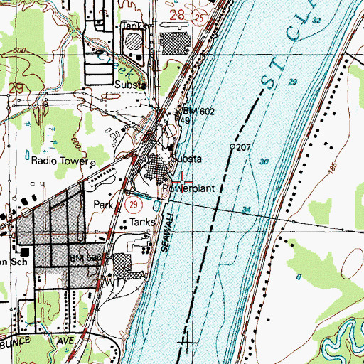 Topographic Map of Bunce Creek, MI