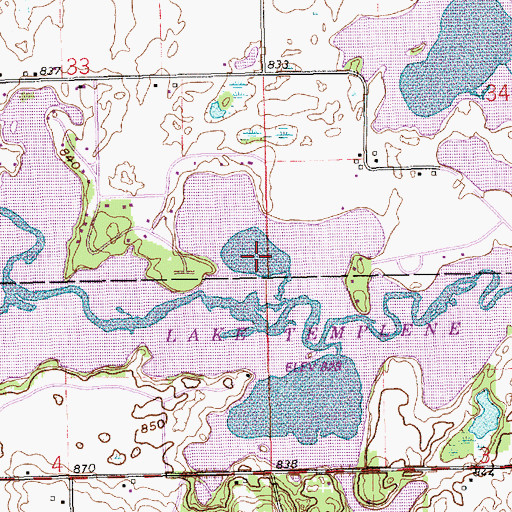 Topographic Map of Camel Lake (historical), MI