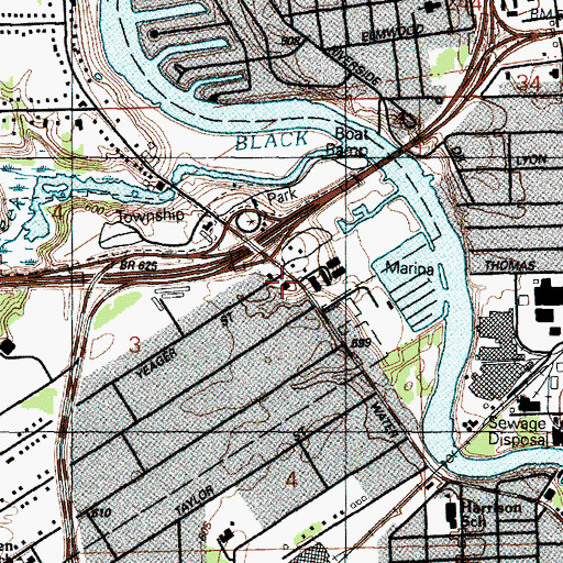 Topographic Map of Campau School (historical), MI
