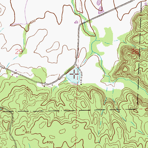 Topographic Map of Henderson Lake, AL