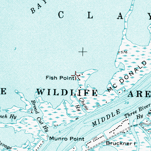 Topographic Map of Fish Point, MI