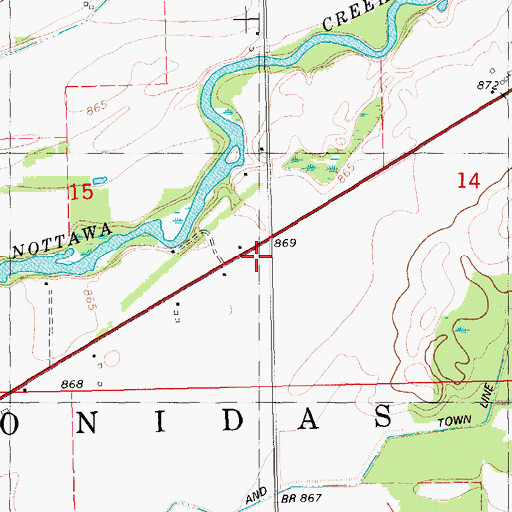 Topographic Map of Foote School, MI