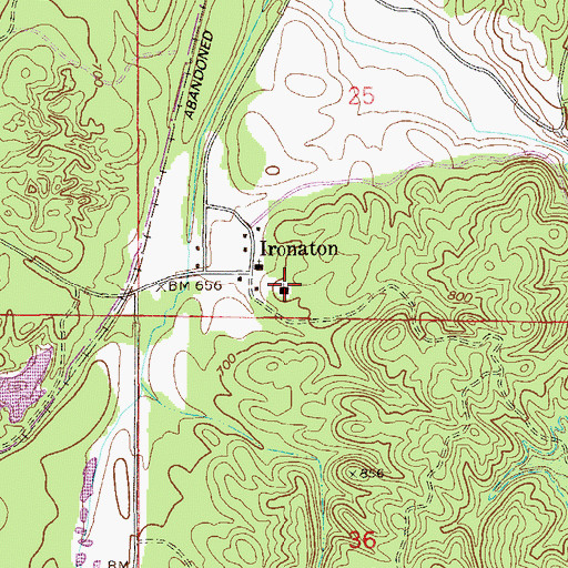 Topographic Map of Ironaton Church of Christ, AL